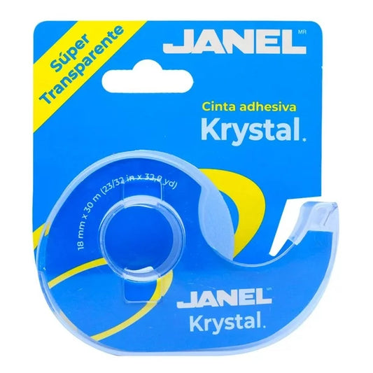 Cinta adhesiva Janel krystal 18 mm x 30 m 1 pza
