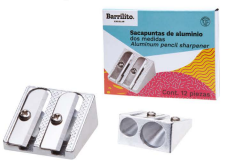 Sacapuntas De Aluminio Dos medidas Barrilito