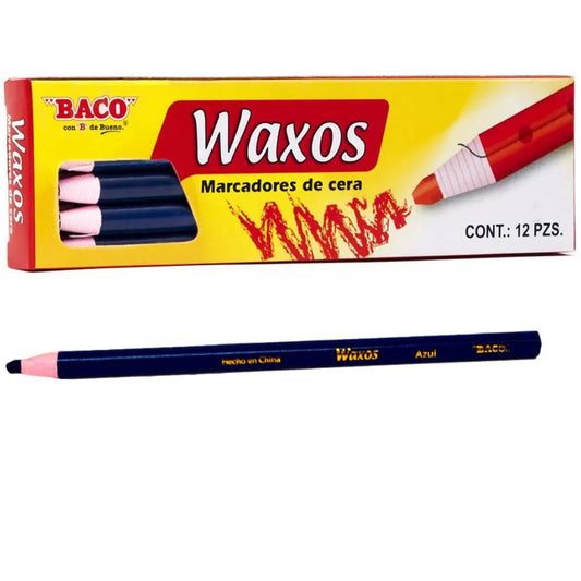 Marcadores de cera Baco Azul