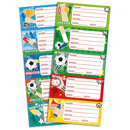 Etiquetas Escolares Soccer