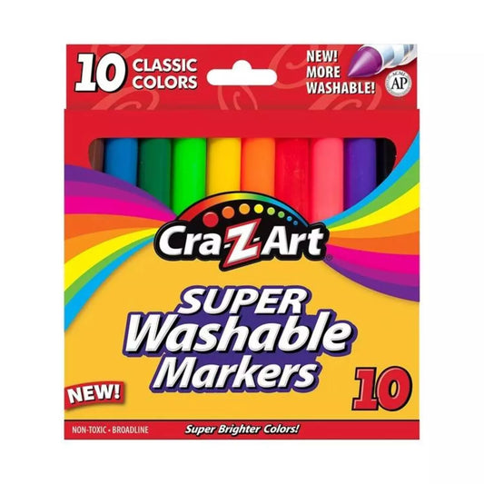 Marcadores súper lavables CraZArt - 10 unidades